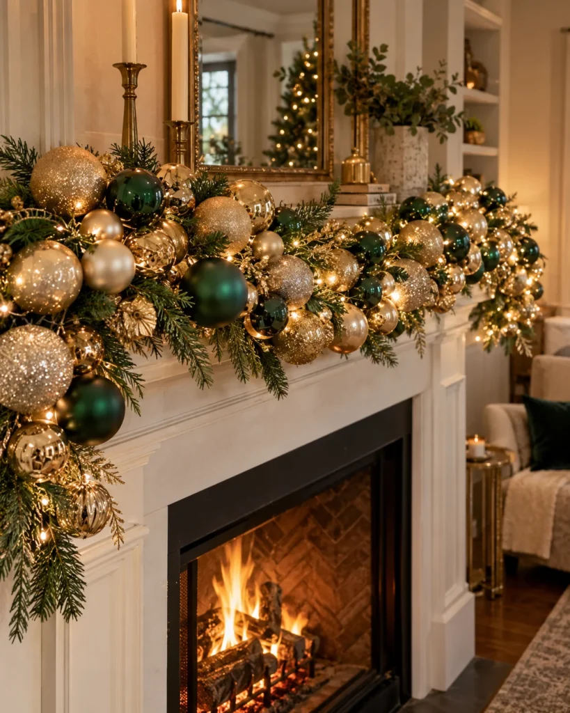 The Viral Mega-Bauble Mantel Garland on Joined Noodles