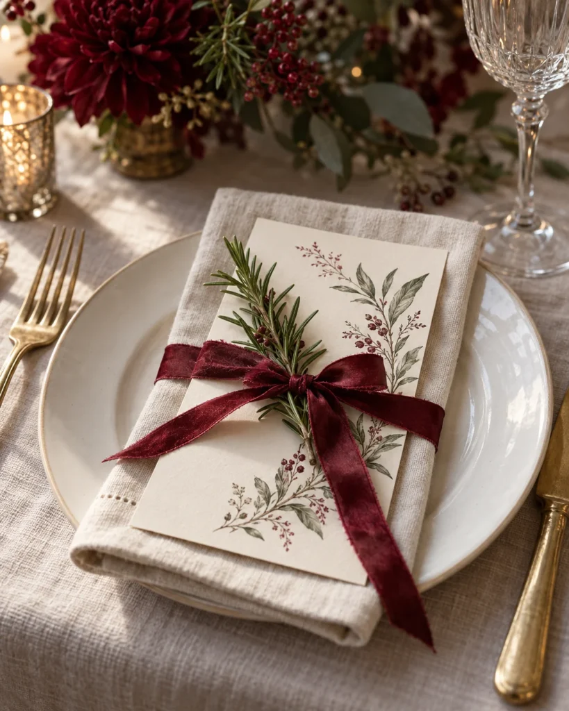 Wine-Red Silk Ribbon