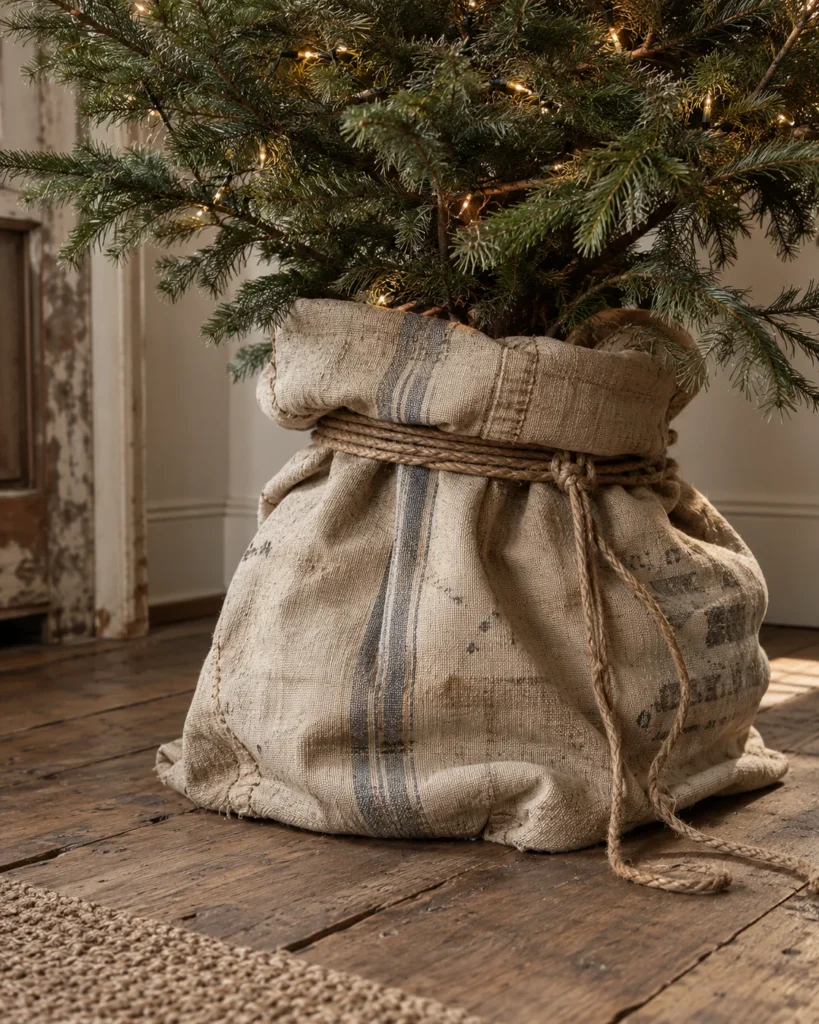 Worn Feed Sack and Grain Bag Wraps